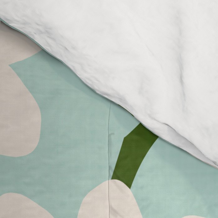 Flower field - greens Comforter Gallery Image 4