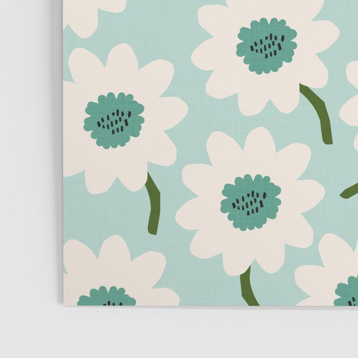 Flower field - greens Poster Gallery Image 3