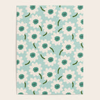 Flower field - greens Poster Gallery Image 4