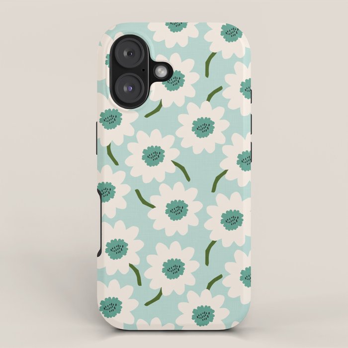 Flower field - greens iPhone Case Gallery Image 1