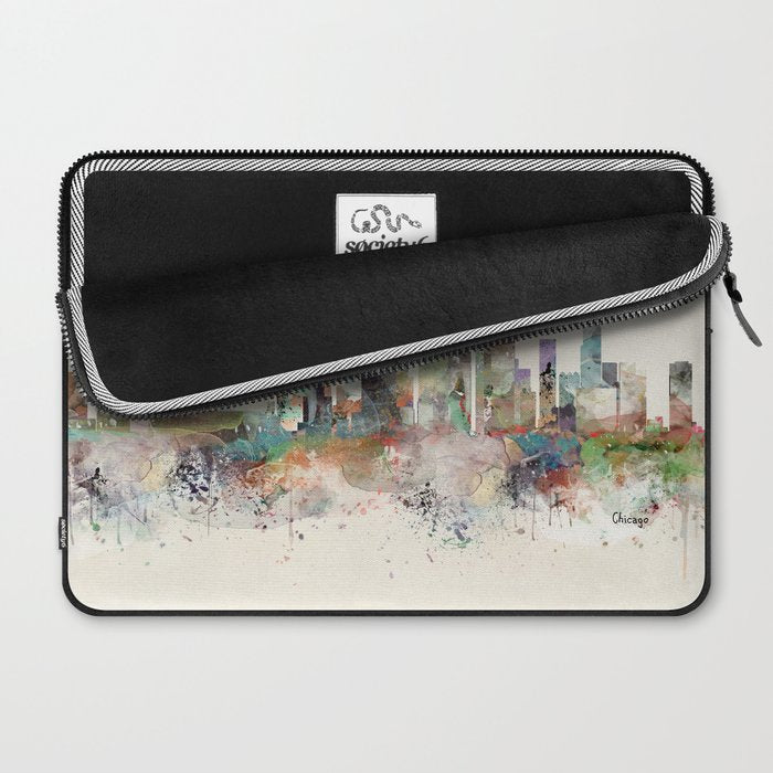 chicago illinois skyline Laptop Sleeve Gallery Image 2
