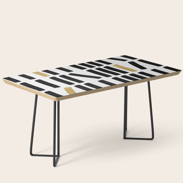 Black and Gold Abstract Coffee Table Gallery Image 1