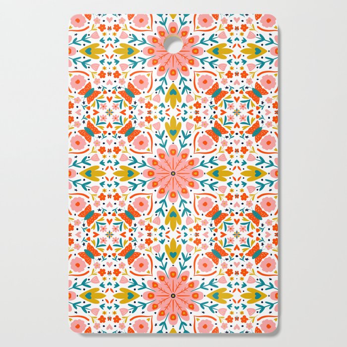 Butterfly Floral Mandala Cutting Board Gallery Image 1