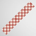 Hand Painted Red Festive Gingham Theme Table Runner Gallery Image 3