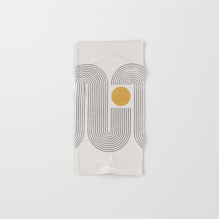 Mid-Century Modern No.22 - Woodblock Print Bath Towel Gallery Image 1