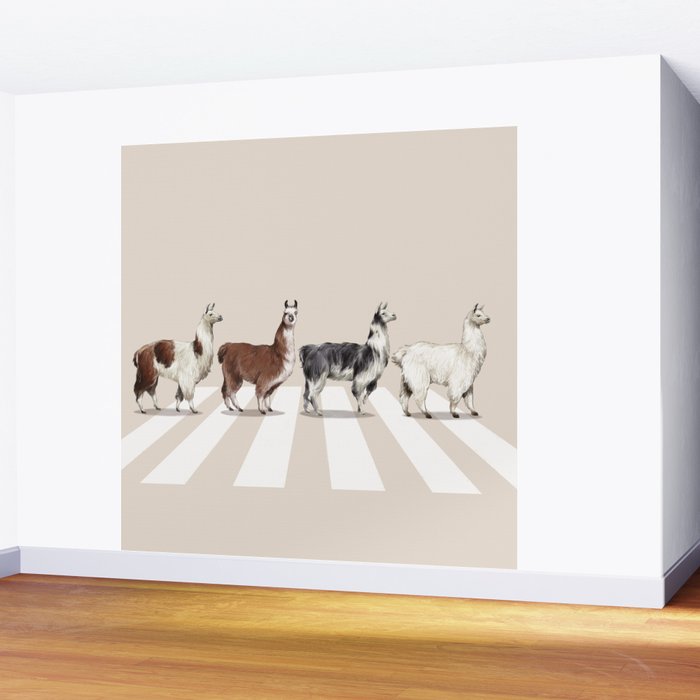Llama The Abbey Road #2 Wall Mural Gallery Image 2