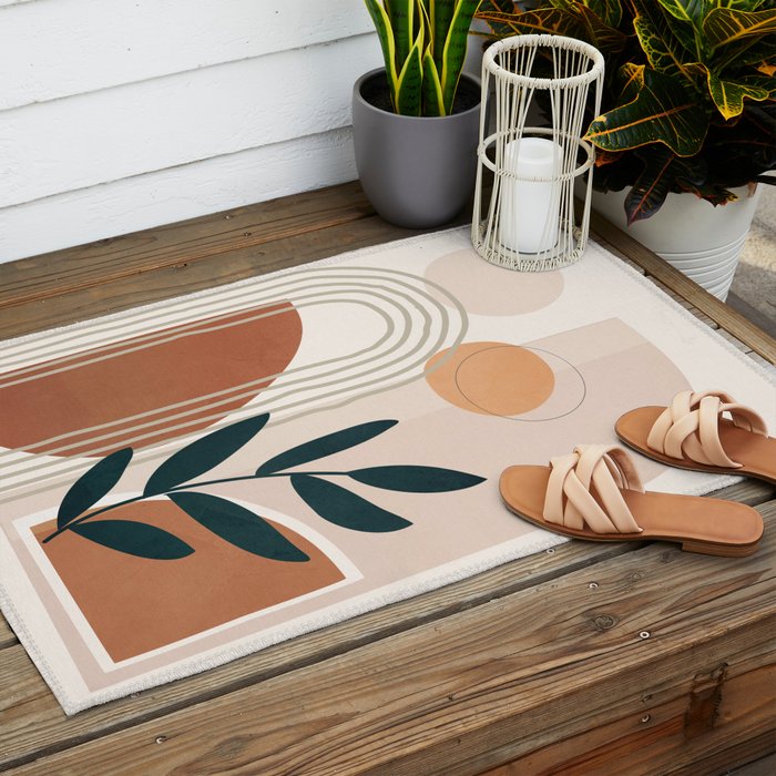 Modern Shapes Design 14 Outdoor Rug Gallery Image 2