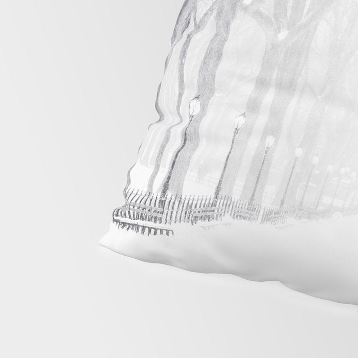 Snowy Park Pillow Sham Gallery Image 4