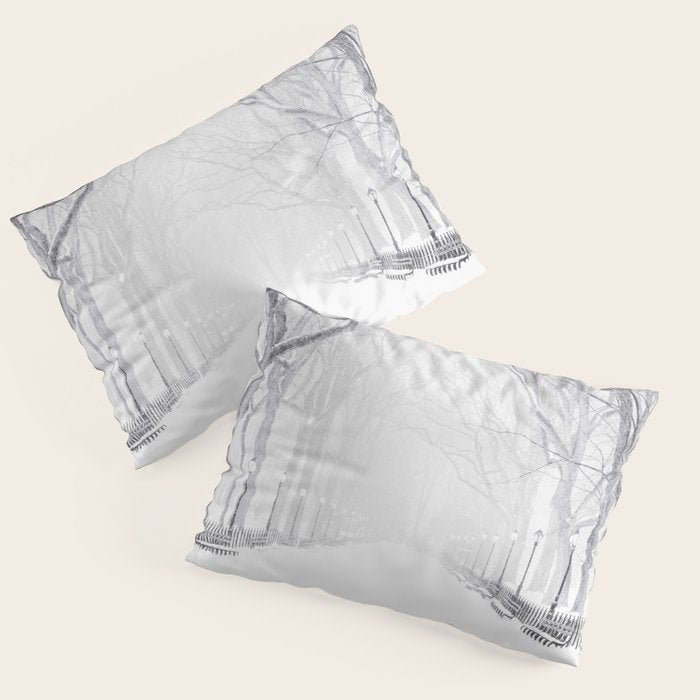 Snowy Park Pillow Sham Gallery Image 3