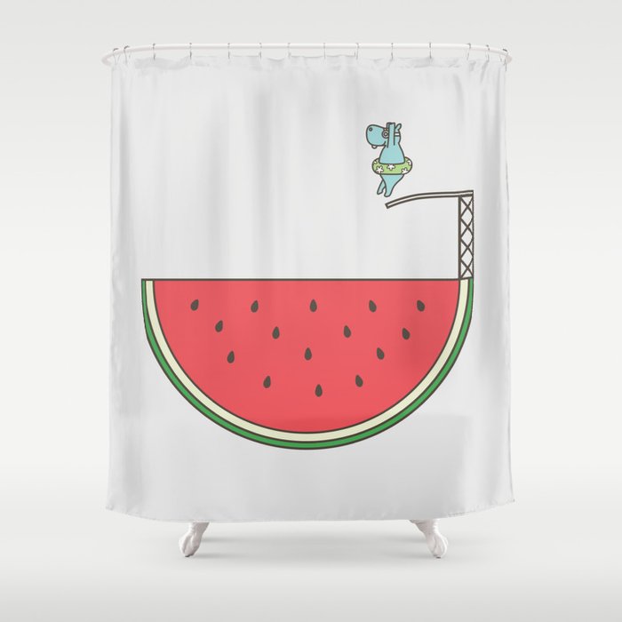 Watermelon Dive Shower Curtain Gallery Image 1
