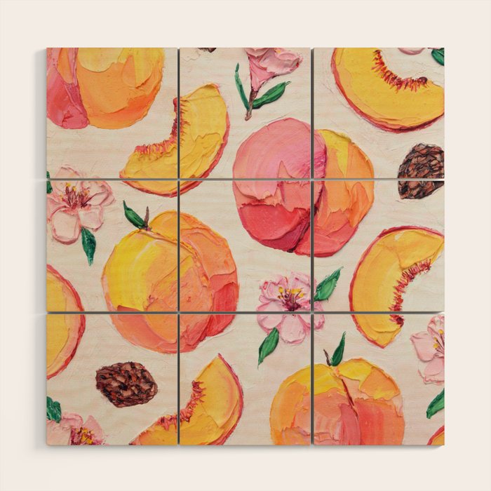 Sweet Peach Party Wood Wall Art Gallery Image 1