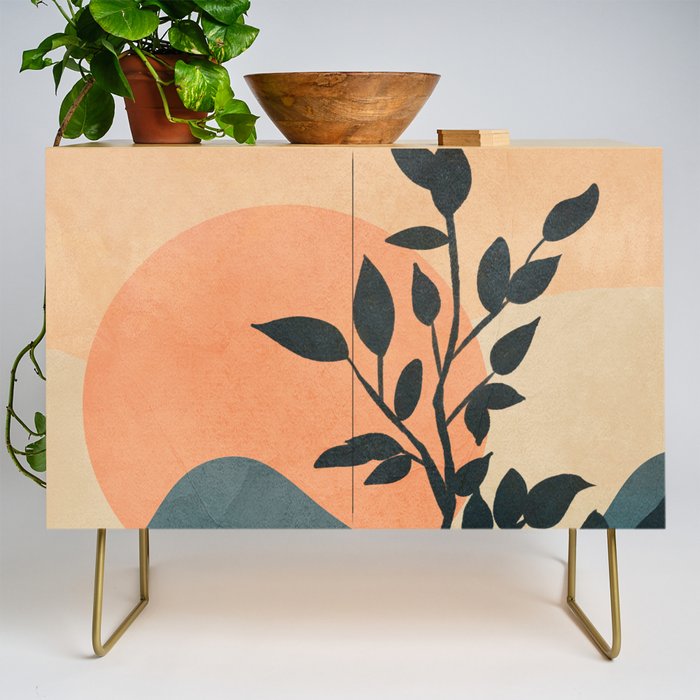 Orange Rising Sun Credenza Gallery Image 1