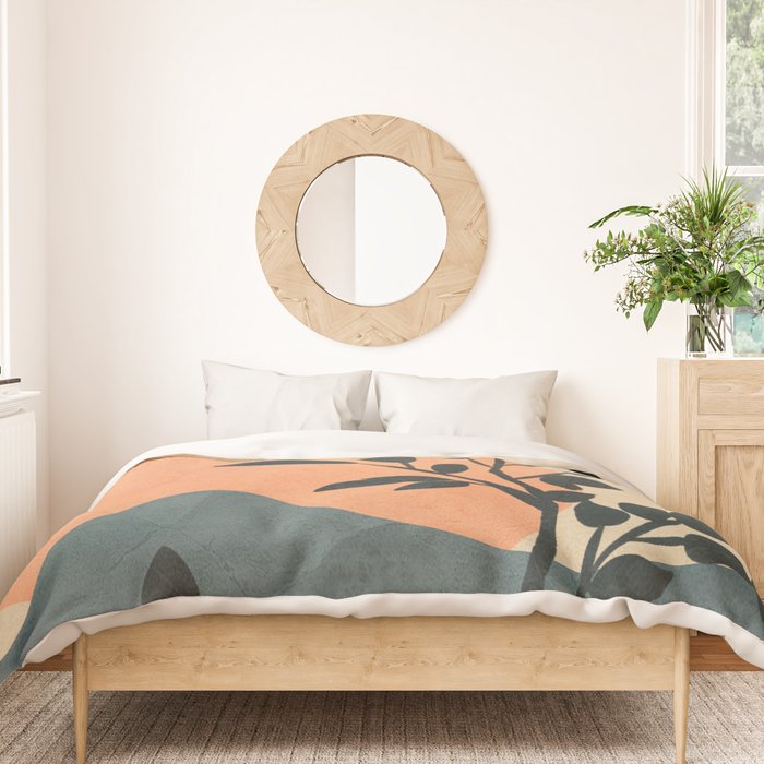 Orange Rising Sun Duvet Cover Gallery Image 3