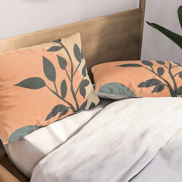 Orange Rising Sun Pillow Sham Gallery Image 2