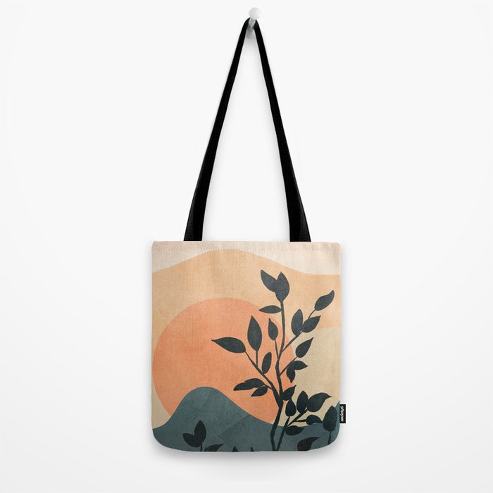 Orange Rising Sun Tote Bag Gallery Image 2