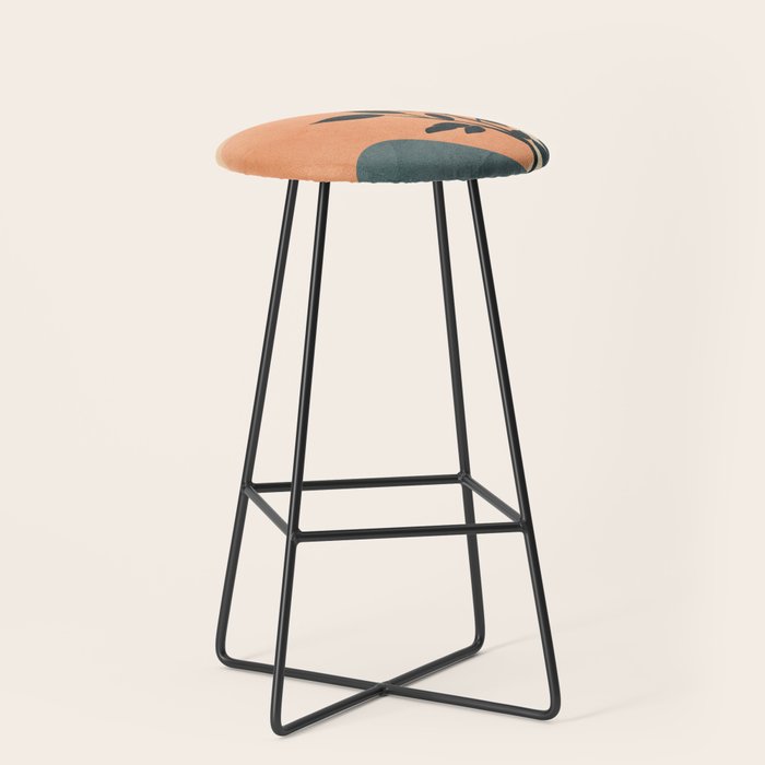 Orange Rising Sun Stool Gallery Image 1