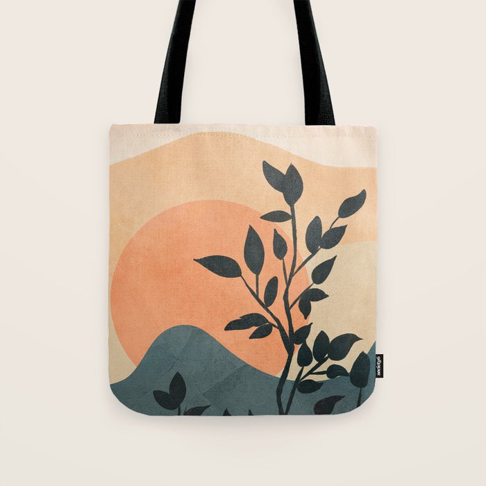 Orange Rising Sun Tote Bag Gallery Image 1