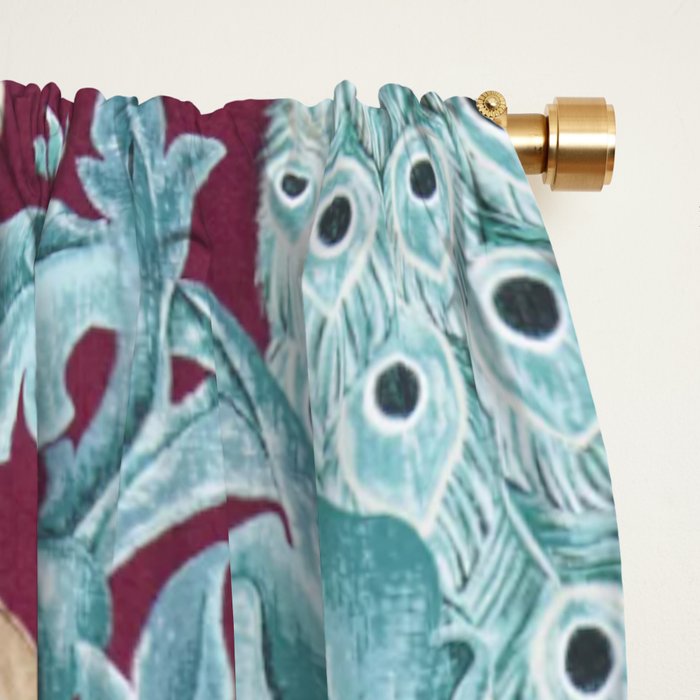 William Morris Forest Compilation Plum Window Curtain Gallery Image 2