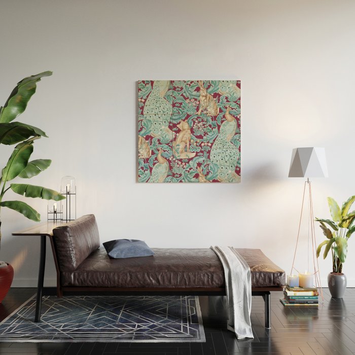 William Morris Forest Compilation Plum Wood Wall Art Gallery Image 2