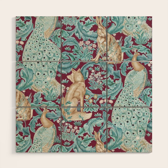 William Morris Forest Compilation Plum Wood Wall Art Gallery Image 1
