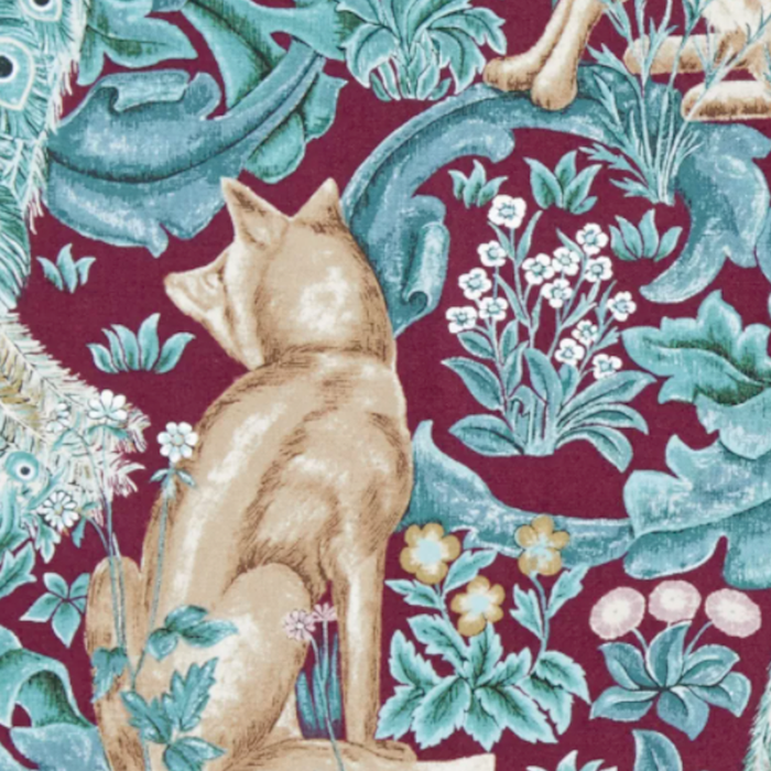 William Morris Forest Compilation Plum Coffee Mug Gallery Image 2