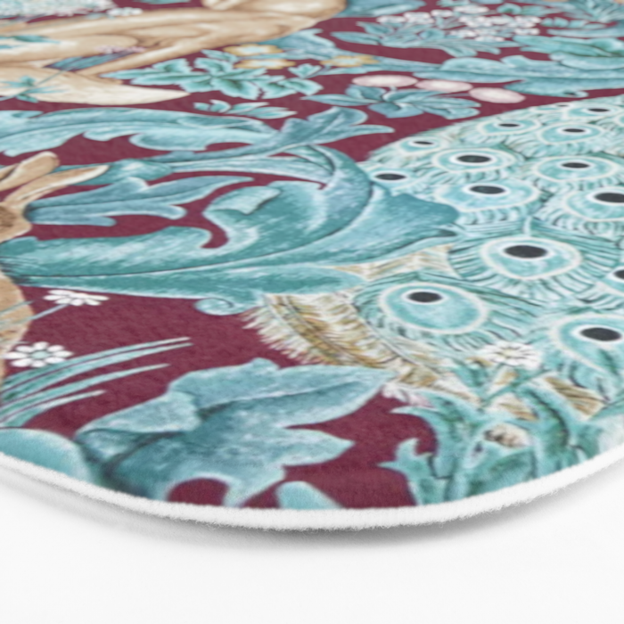William Morris Forest Compilation Plum Bath Mat Gallery Image 3