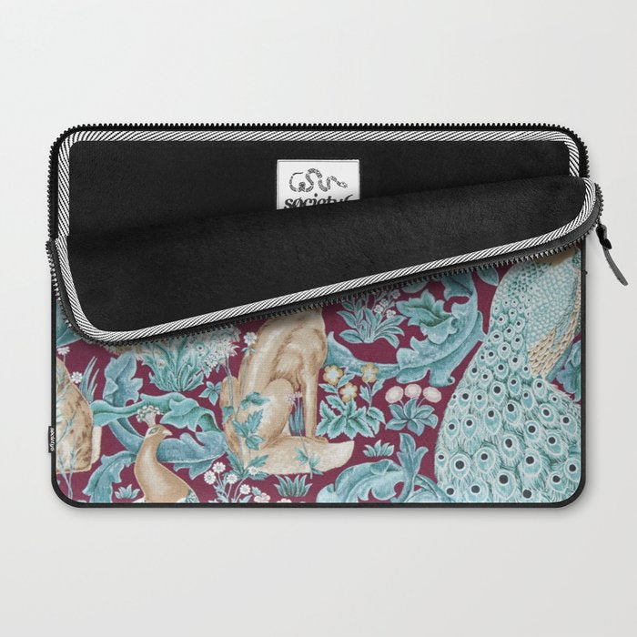 William Morris Forest Compilation Plum Laptop Sleeve Gallery Image 2