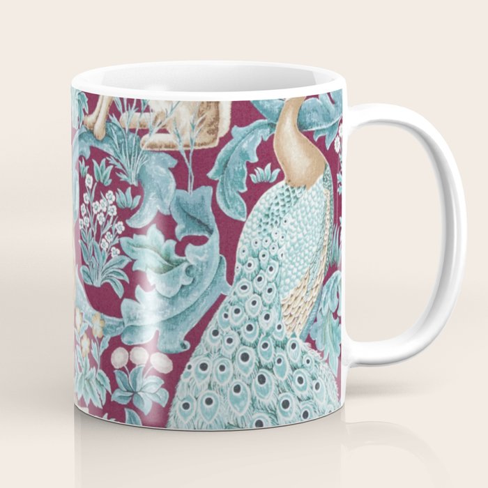 William Morris Forest Compilation Plum Coffee Mug Gallery Image 1