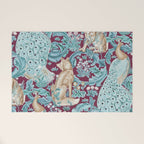 William Morris Forest Compilation Plum Welcome Mat Gallery Image 1