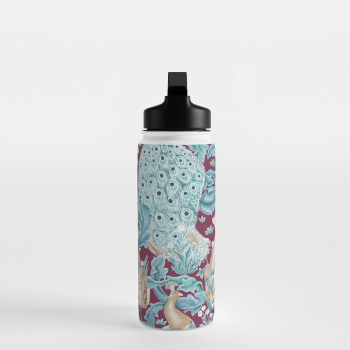 William Morris Forest Compilation Plum Water Bottle Gallery Image 3
