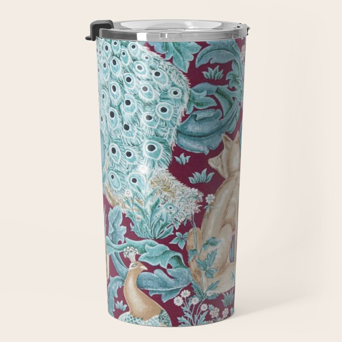 William Morris Forest Compilation Plum Travel Mug Gallery Image 3