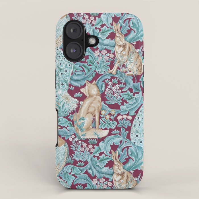 William Morris Forest Compilation Plum iPhone Case Gallery Image 1