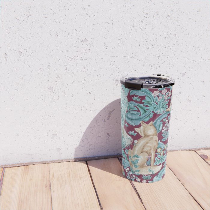 William Morris Forest Compilation Plum Travel Mug Gallery Image 4