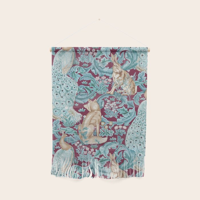 William Morris Forest Compilation Plum Wall Hanging Gallery Image 1