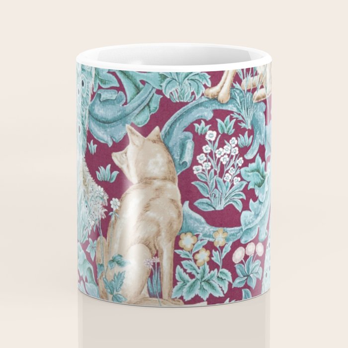 William Morris Forest Compilation Plum Coffee Mug Gallery Image 4