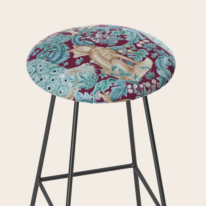 William Morris Forest Compilation Plum Stool Gallery Image 2