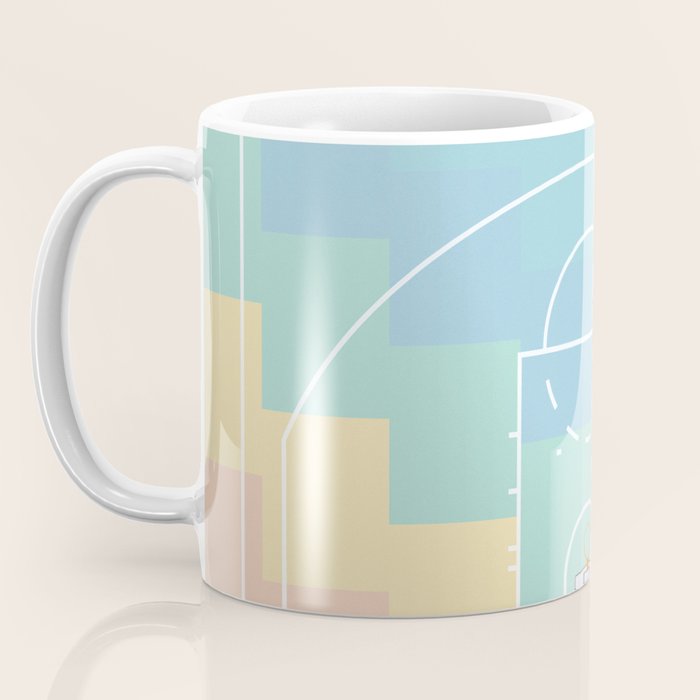 Pastel Colors Basketball Court | Shoot Hoops Streetball  Coffee Mug Gallery Image 3