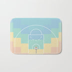 Pastel Colors Basketball Court | Shoot Hoops Streetball  Bath Mat Gallery Image 1