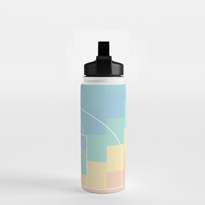 Pastel Colors Basketball Court | Shoot Hoops Streetball  Water Bottle Gallery Image 2