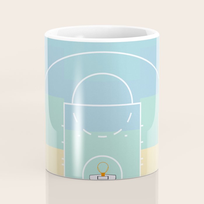 Pastel Colors Basketball Court | Shoot Hoops Streetball  Coffee Mug Gallery Image 4