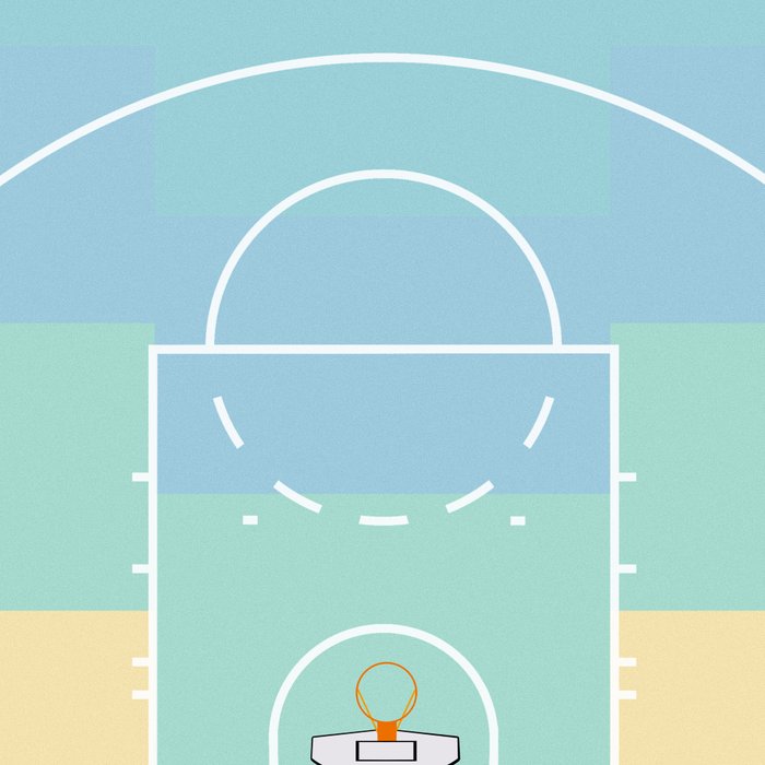 Pastel Colors Basketball Court | Shoot Hoops Streetball  Coffee Mug Gallery Image 2