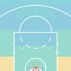 Pastel Colors Basketball Court | Shoot Hoops Streetball  Coffee Mug Gallery Image 2