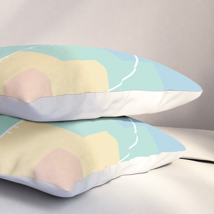 Pastel Colors Basketball Court | Shoot Hoops Streetball  Pillow Sham Gallery Image 3
