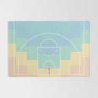 Pastel Colors Basketball Court | Shoot Hoops Streetball  Rug Gallery Image 2