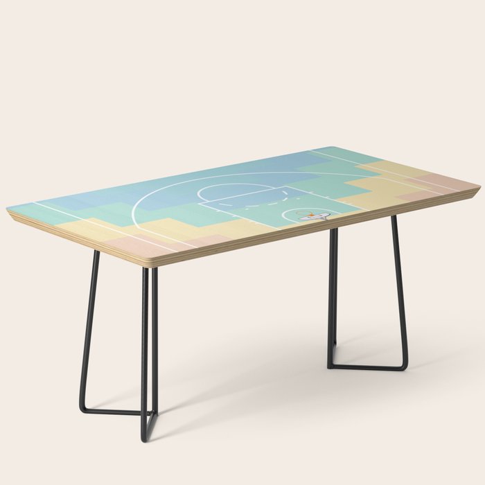 Pastel Colors Basketball Court | Shoot Hoops Streetball  Coffee Table Gallery Image 1