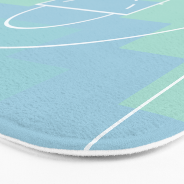 Pastel Colors Basketball Court | Shoot Hoops Streetball  Bath Mat Gallery Image 3