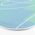 Pastel Colors Basketball Court | Shoot Hoops Streetball  Bath Mat Gallery Image 3