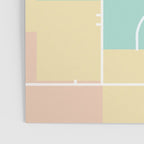 Pastel Colors Basketball Court | Shoot Hoops Streetball  Poster Gallery Image 3