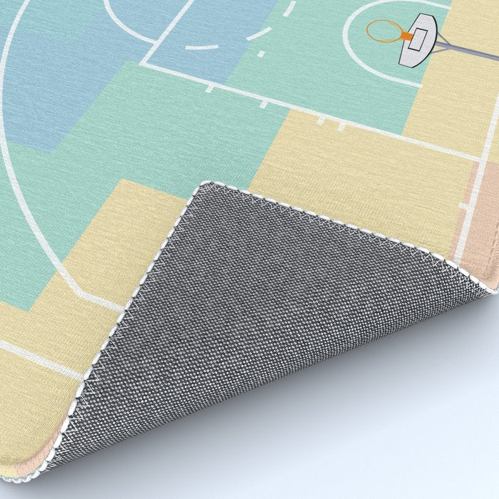 Pastel Colors Basketball Court | Shoot Hoops Streetball  Rug Gallery Image 4