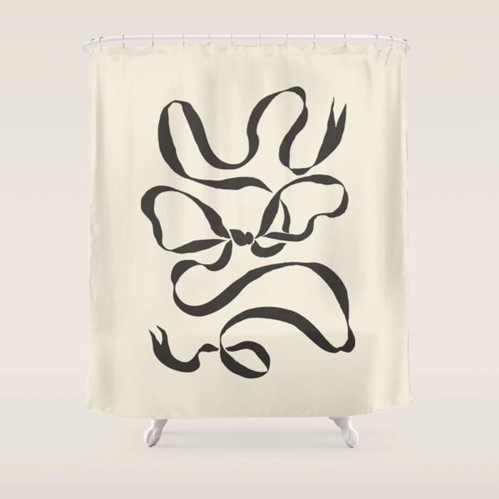 Bow ribbon 02 Shower Curtain Gallery Image 1
